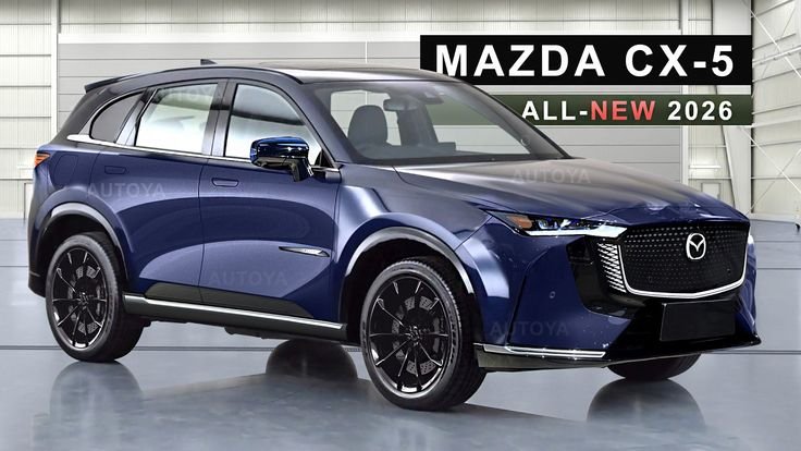Vista lateral del 2026 Mazda CX-5 con diseño renovado