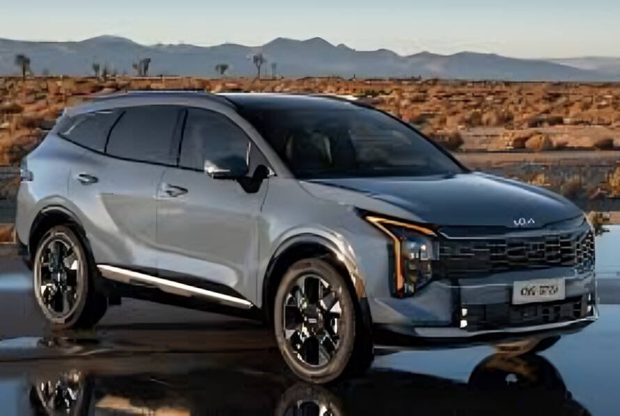 Kia Sportage 5 estrellas Latin NCAP mostrando estructura de seguridad y airbags desplegados en prueba de choque