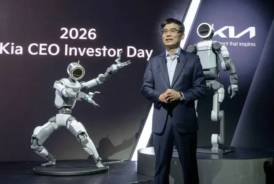 Infografía detallada sobre la estrategia de Kia Corporation a 2030 presentada en Seúl.