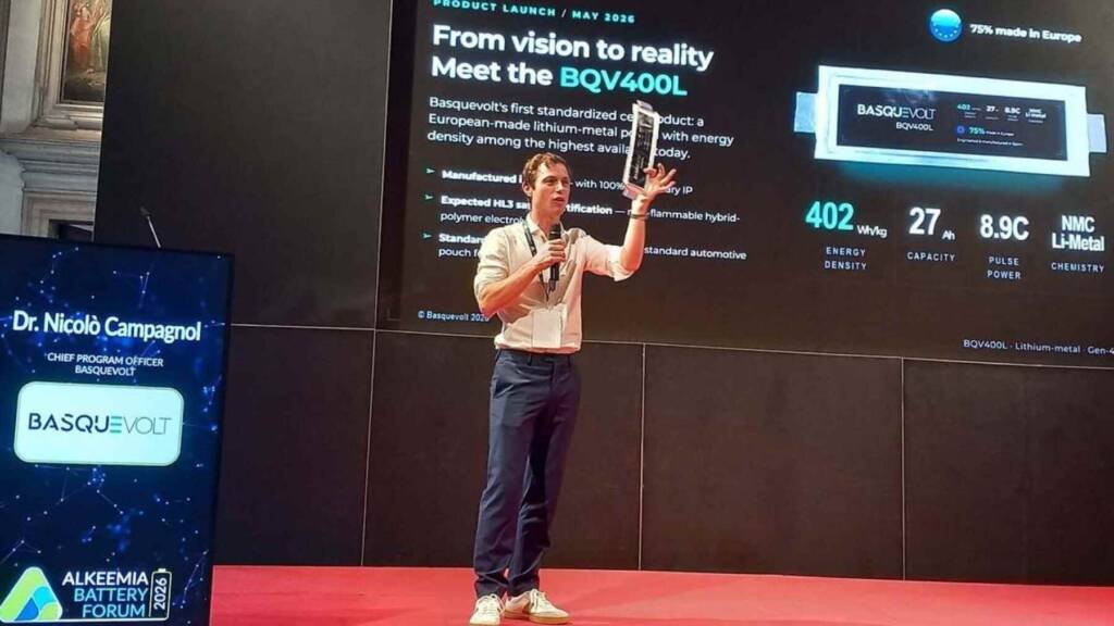 Presentación de la batería BQV400L de Basquevolt en Venecia, tecnología europea de alto rendimiento