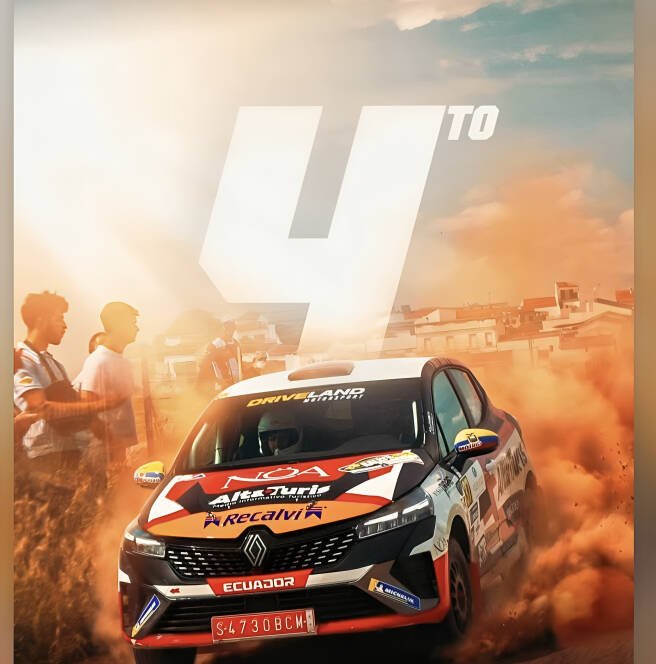 Ricardo Martínez y Leonela Solórzano, pilotos ecuatorianos en el Rallye de Pozoblanco España 2026