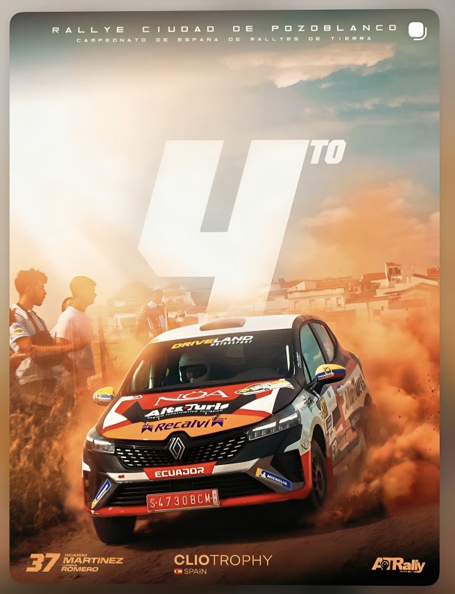 Ricardo Martínez y Leonela Solórzano, pilotos ecuatorianos en el Rallye de Pozoblanco España 2026