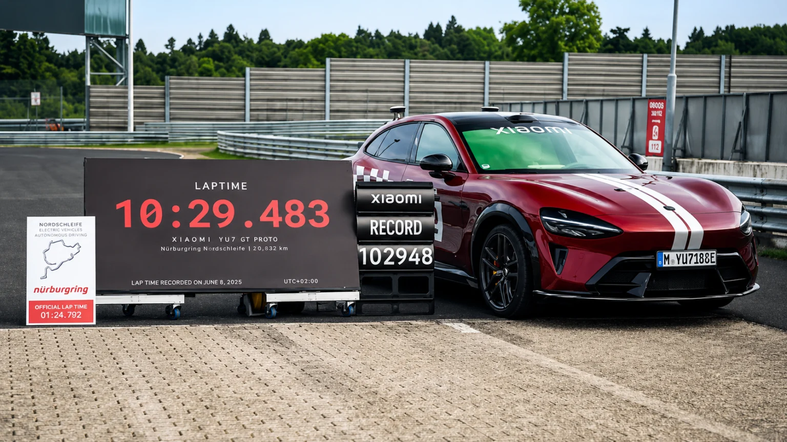 Sin conductor: el Xiaomi YU7 GT marca una vuelta histórica en Nürburgring