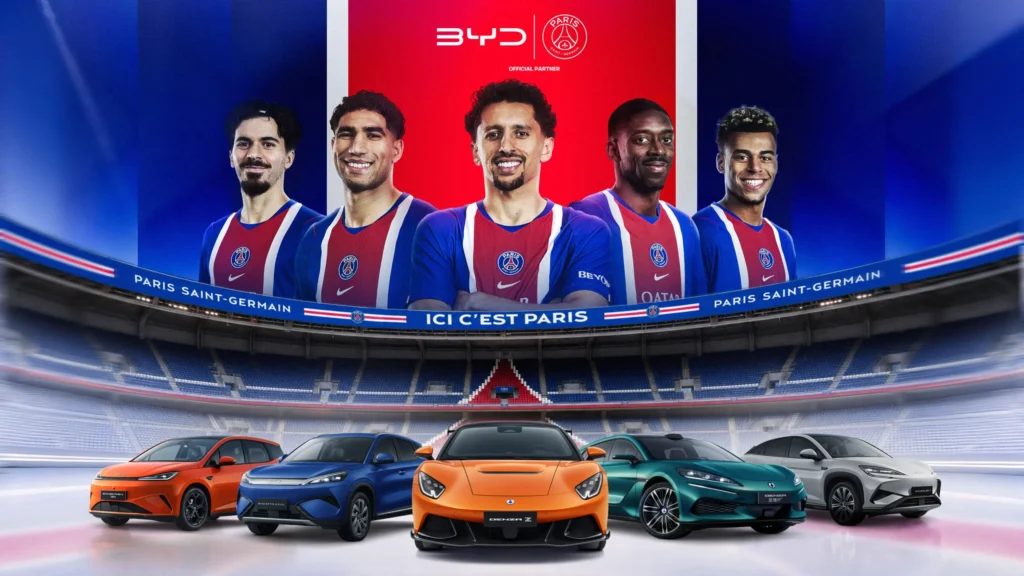 BYD se convierte en auspiciador oficial del Paris Saint-Germain por tres años. Conoce todos los detalles de la alianza entre el gigante automotriz y el bicampeón de la Champions League.