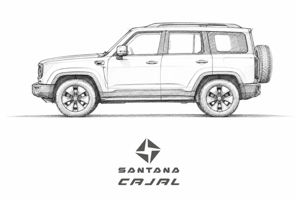 Vista del Santana Cajal, vehículo 4×4 desarrollado sobre la base del Baic BJ40 en España