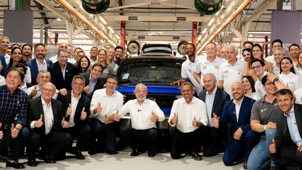 Línea de ensamblaje para la producción del Captiva PHEV en Brasil.