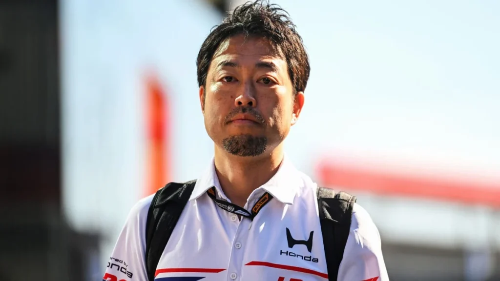 Shintaro Orihara, ingeniero jefe de Honda en Fórmula 1, en el paddock de Bakú