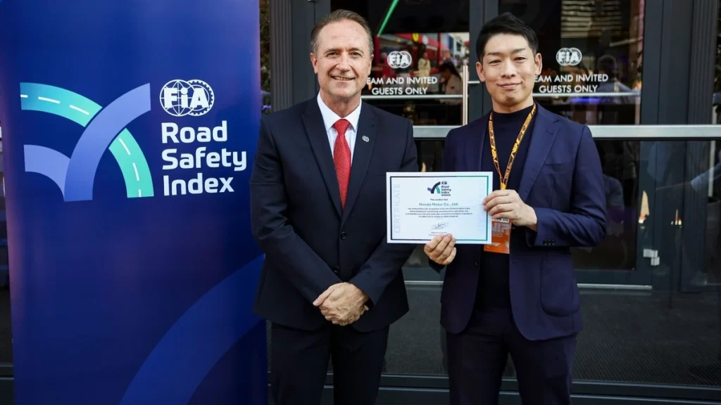 Reconocimiento a Honda en seguridad vial por la FIA