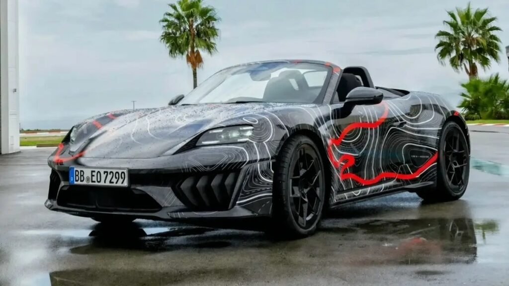 Porsche Boxster eléctrico queda al descubierto en su versión definitiva