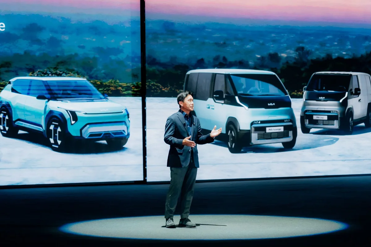 Presentación de la estrategia PBV de Kia con los modelos PV5 durante el Kia EV Day CSA